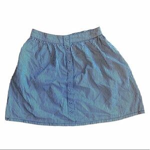 Mossimo mini skirt blue/white stripes small